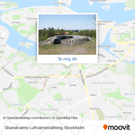 Skanskvarns Luftvärnsställning karta