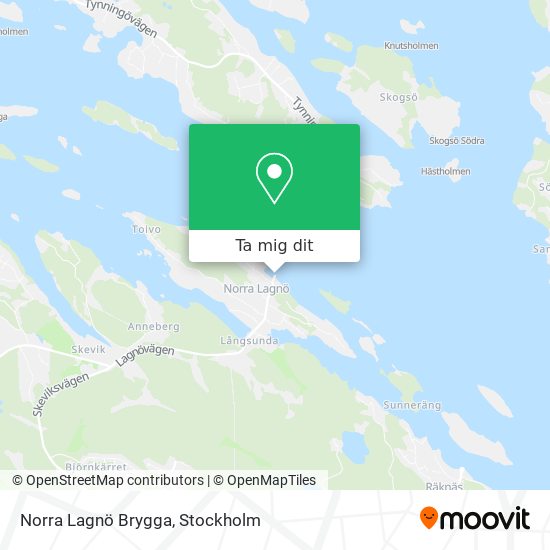 Norra Lagnö Brygga karta