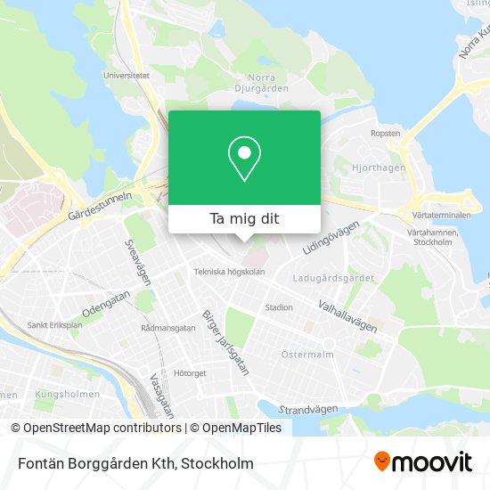 Fontän Borggården Kth karta