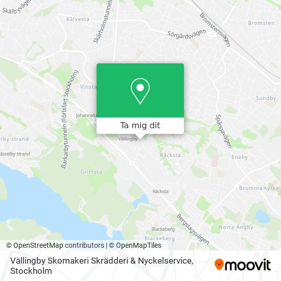 Vällingby Skomakeri Skrädderi & Nyckelservice karta
