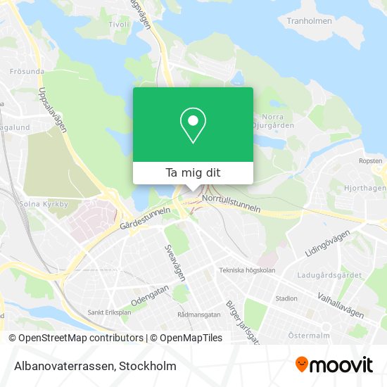 Albanovaterrassen karta