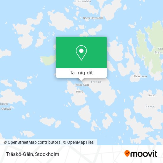Träskö-Gåln karta
