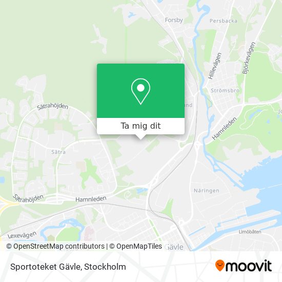 Sportoteket Gävle karta