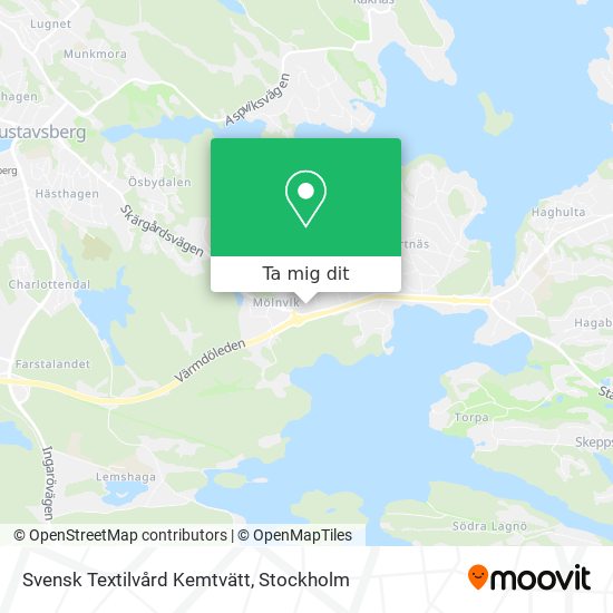Svensk Textilvård Kemtvätt karta
