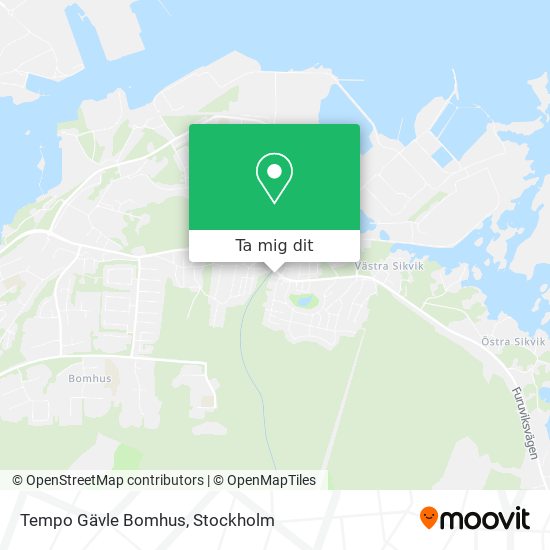 Tempo Gävle Bomhus karta