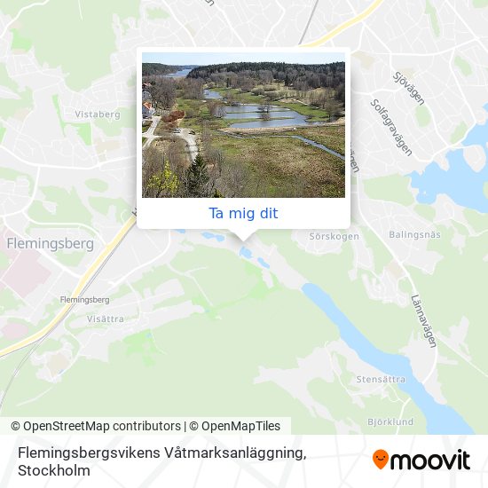 Flemingsbergsvikens Våtmarksanläggning karta