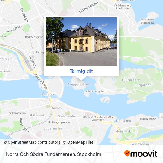 Norra Och Södra Fundamenten karta