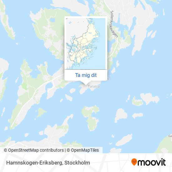 Hamnskogen-Eriksberg karta