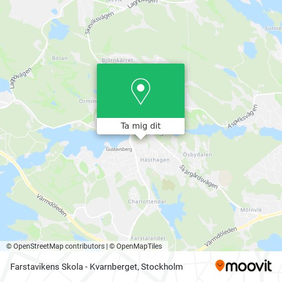 Farstavikens Skola - Kvarnberget karta