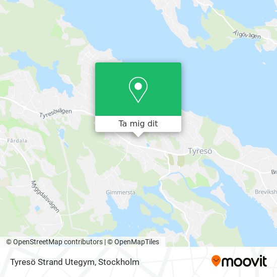 Tyresö Strand Utegym karta