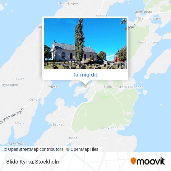 Blidö Kyrka karta