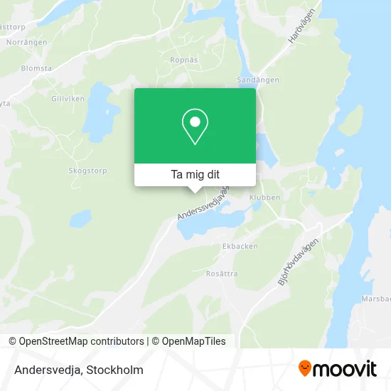 Andersvedja karta