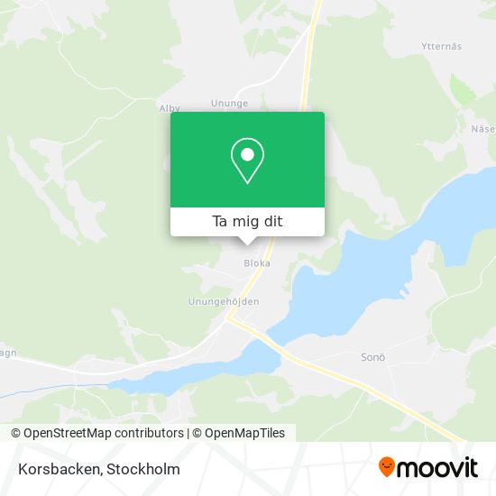 Korsbacken karta