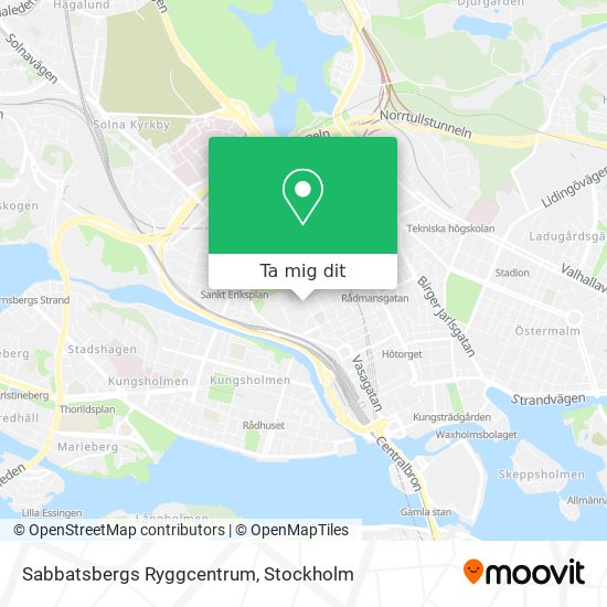 Sabbatsbergs Ryggcentrum karta