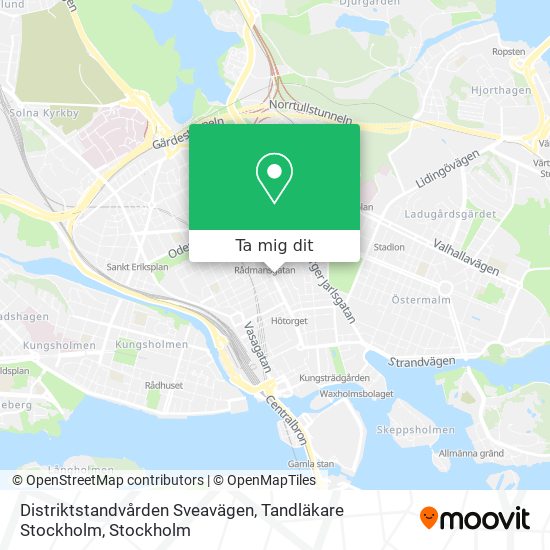 Distriktstandvården Sveavägen, Tandläkare Stockholm karta