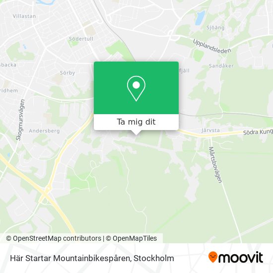 Här Startar Mountainbikespåren karta