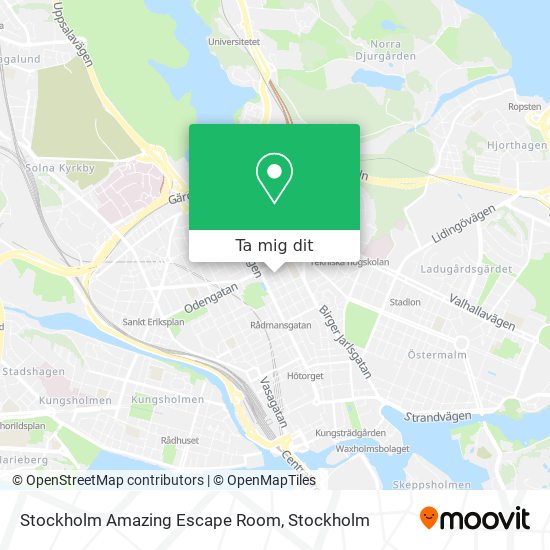 Stockholm Amazing Escape Room karta