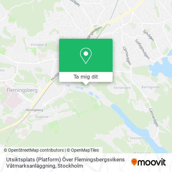 Utsiktsplats (Platform) Över Flemingsbergsvikens Våtmarksanläggning karta