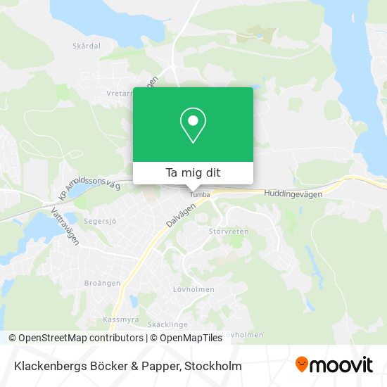 Klackenbergs Böcker & Papper karta