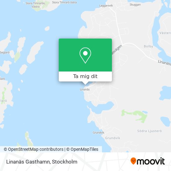 Linanäs Gasthamn karta