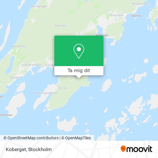 Koberget karta