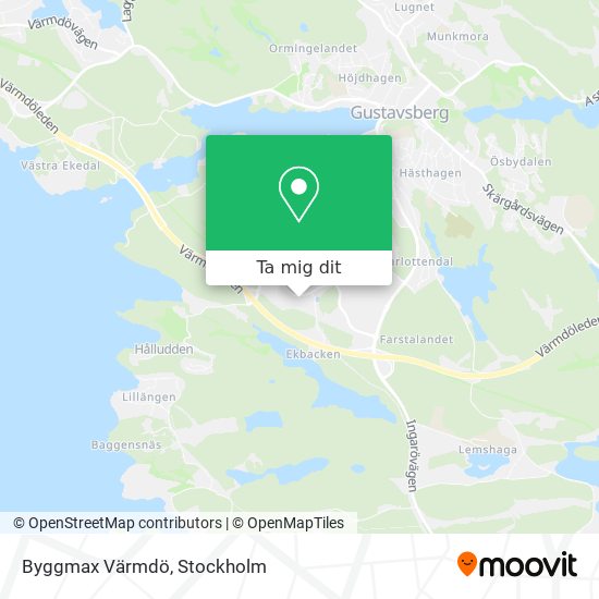 Byggmax Värmdö karta