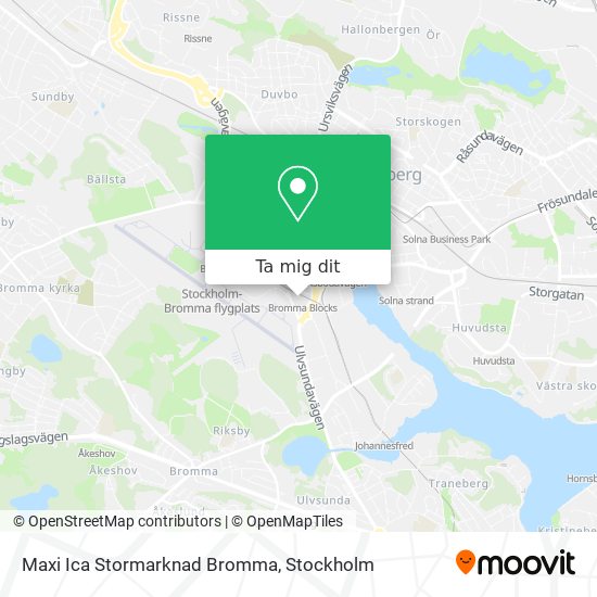 Maxi Ica Stormarknad Bromma karta