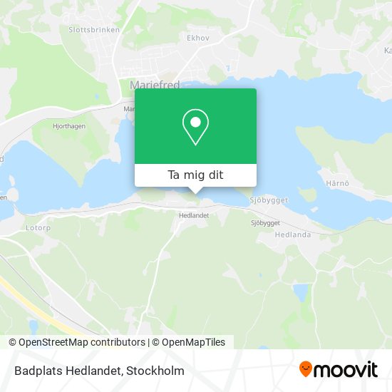 Badplats Hedlandet karta