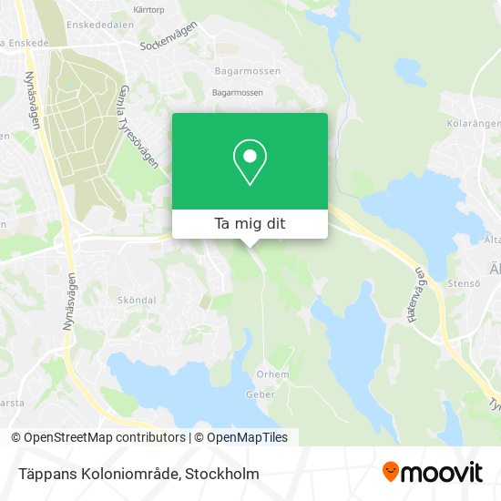 Täppans Koloniområde karta