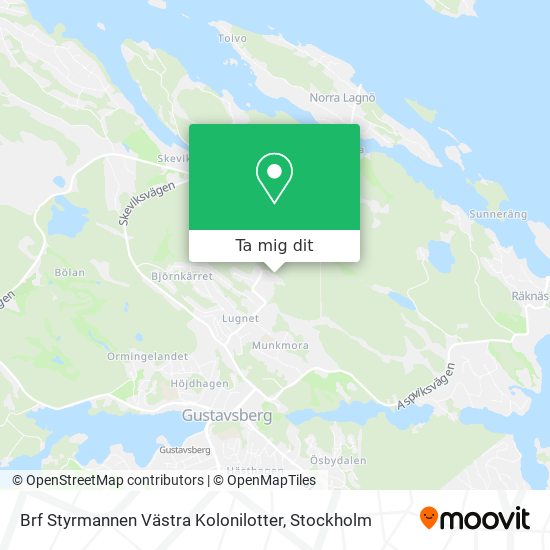 Brf Styrmannen Västra Kolonilotter karta