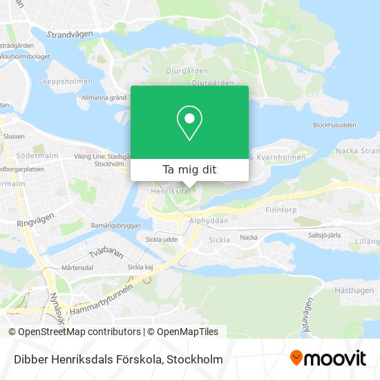 Dibber Henriksdals Förskola karta