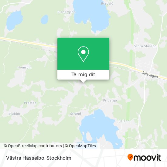 Västra Hasselbo karta