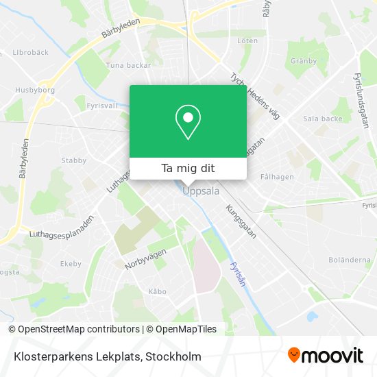 Klosterparkens Lekplats karta