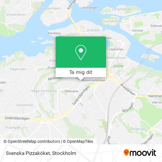 Svenska Pizzaköket karta