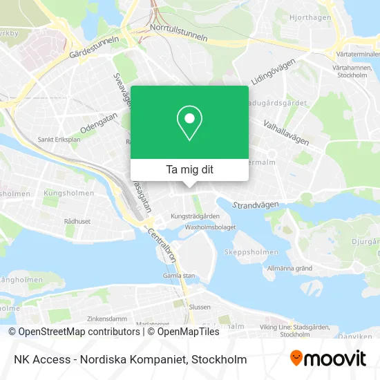 NK Access - Nordiska Kompaniet karta