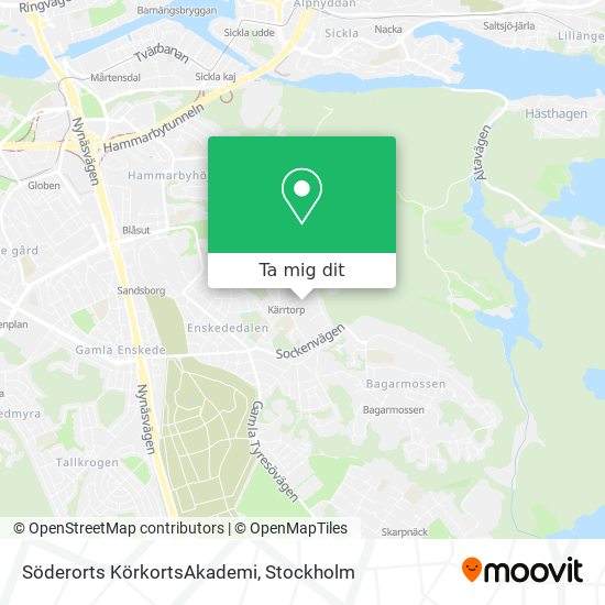 Söderorts KörkortsAkademi karta