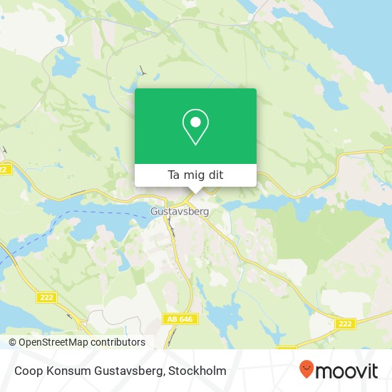 Coop Konsum Gustavsberg karta