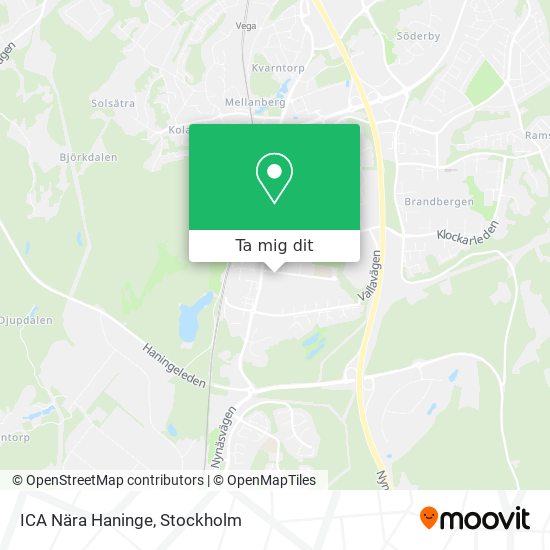 ICA Nära Haninge karta