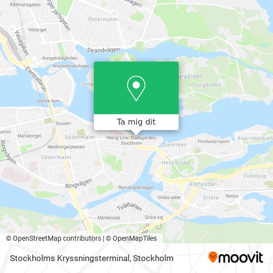 Stockholms Kryssningsterminal karta