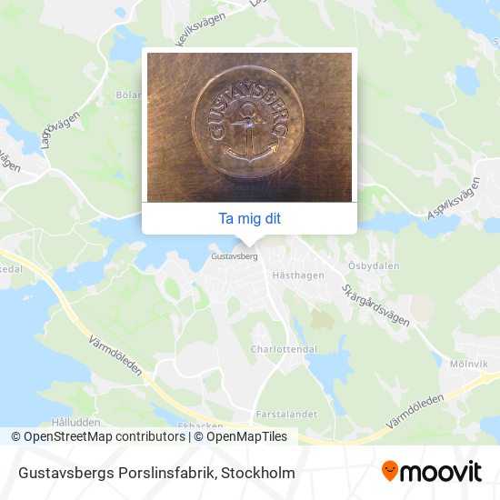 Gustavsbergs Porslinsfabrik karta