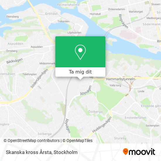 Skanska kross Årsta karta
