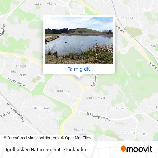 Igelbäcken Naturreservat karta