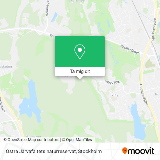 Östra Järvafältets naturreservat karta