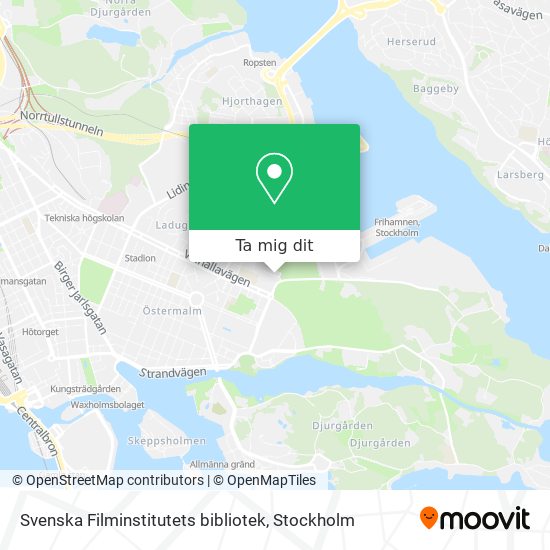 Svenska Filminstitutets bibliotek karta