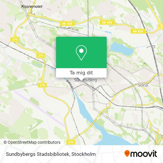 Sundbybergs Stadsbibliotek karta