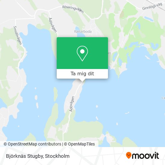 Björknäs Stugby karta