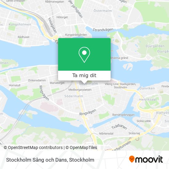 Stockholm Sång och Dans karta