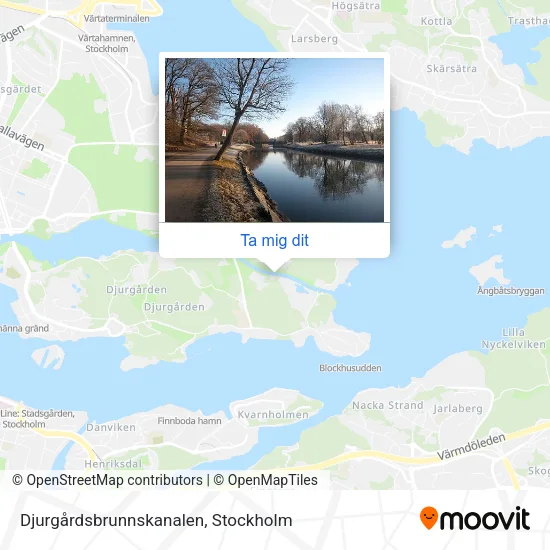 Djurgårdsbrunnskanalen karta