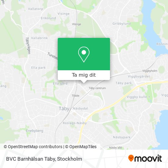 BVC Barnhälsan Täby karta