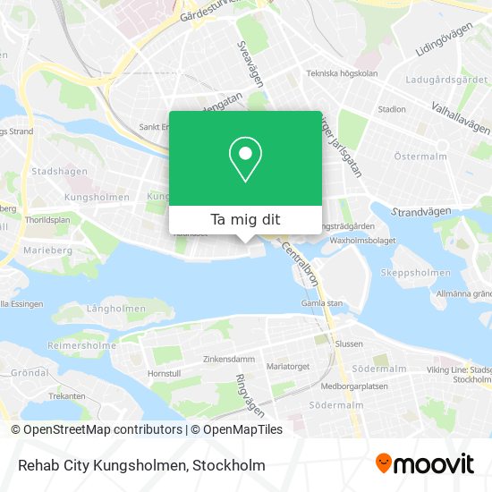 Rehab City Kungsholmen karta